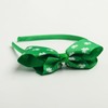 Ecuupas Green St. Patrick’s Day Headbands Shamrock Hairband Bow Clover