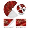 Christmas Tree Skirt Gold Snowflake Ornaments Christmas Tree Mat for