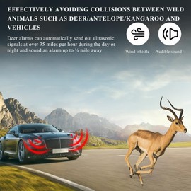Wevdn 2 PCS Deer Whistles for Car, Avoid Collisions Save Deer Warning Devices with Waterproof Adhesive Tapes, Universal Animal Alert Accessories for Cars, Trucks, Motorcycles (Black)
