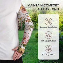 YPHCDO Gardening Sleeves for Women Farm Sun Protection Cooling Arm Sleeves Anti-Scratch Garden Sleeves for Harvesting Sports