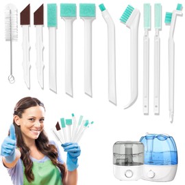 XPMBF 11 Pcs Humidifier Cleaner Brush Set, Small Detail Cleaning Brushes for Humidifiers, Keyboards, Tiles, Bottles & Tight Spaces | Portable Home/Travel Clean Tools