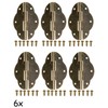 FUXXER® 6x Classic Metal Hinges Antique Iron Design Furniture 56x42mm