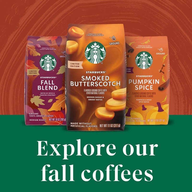 Starbucks Ground Coffee, Medium Roast Coffee, Fall Blend, 100% Arabica,