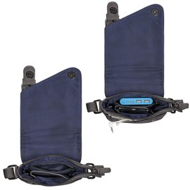 ROYALZ 'Louisiana' Leather Shoulder Bag Small for Men Leather Mini Side Pocket Vintage Look Bag for Hanging, Navy grey