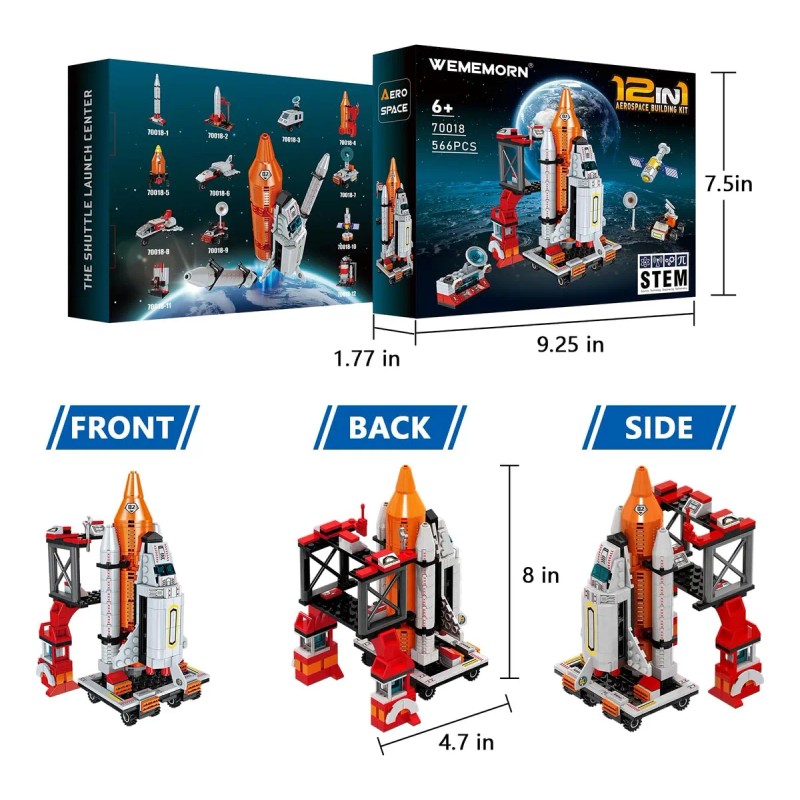 Wememorn Space Exploration Shuttle Rocket Toys Para Niños De