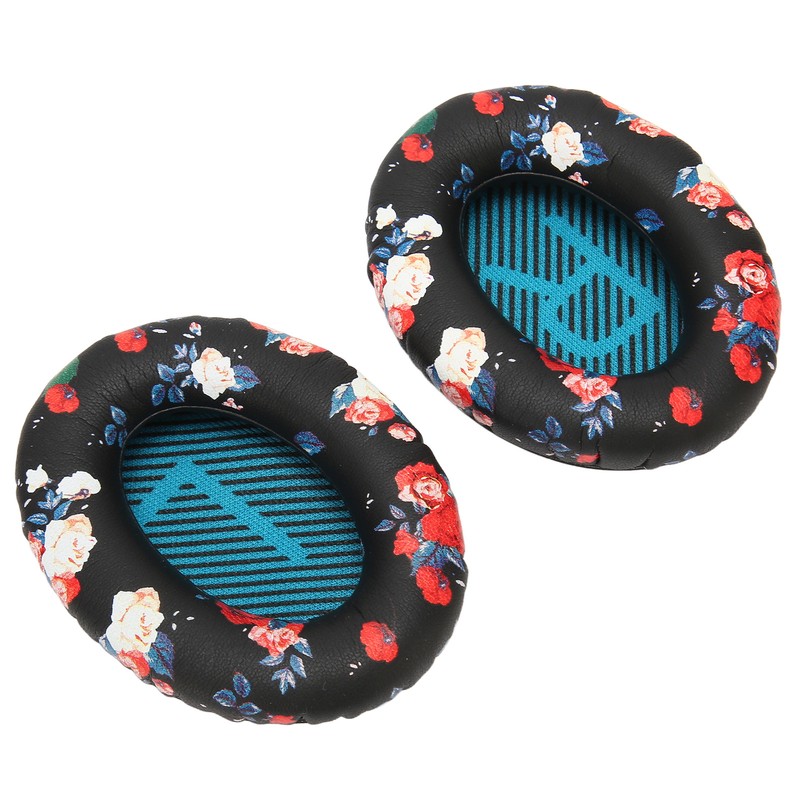 Headphone Ear Pads Soft Protein Leather Memory Foam Replacement Print