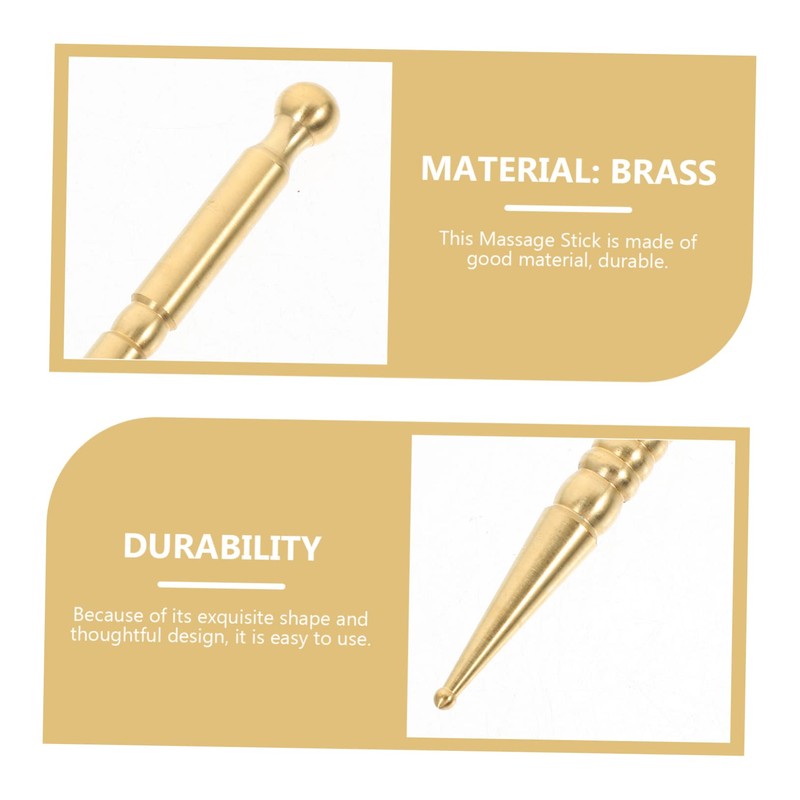 TEHAUX Brass Massage Tool for Deep Tissue Relief Small Acupressure