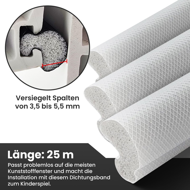 Ante Bellum Q-Lon Draught Excluder Window Sealing Tape - Insulating