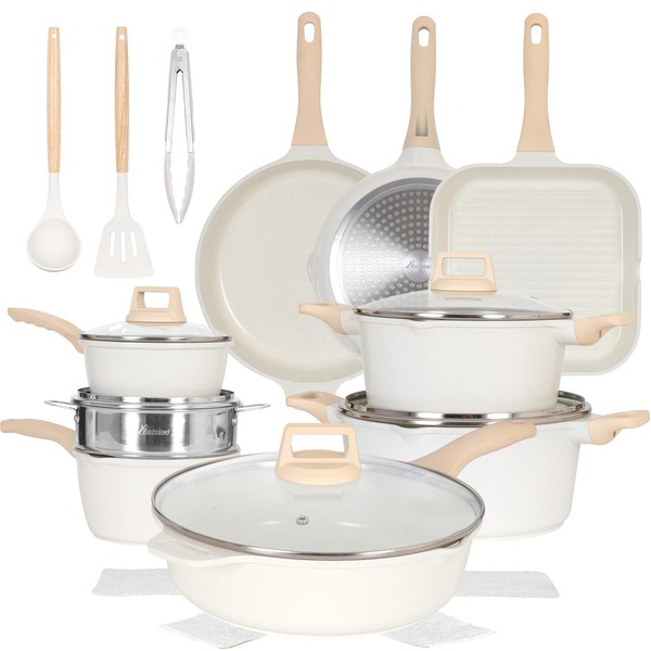 Romswi 23Piece Cookware Set, Kitchen Pots and Pans Set Non
