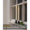 Gmnee 9.6" Rechargeable Flameless Taper Candles with Remote, Timer, Dimmer,
