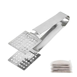 Tea Bag Squeezer, Stainless Steel Tea Bag Holder, Effective Tea Tool for Easy Extraction, Tea Bag Strainer Clip, Tea Bag Tongs for Gripping Ice Cubes Tea Bags (15cm)