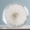 YouerCrystal Real Dandelion Decor, Dandelion Resin Crystal Ball Paperweight, 2.56in