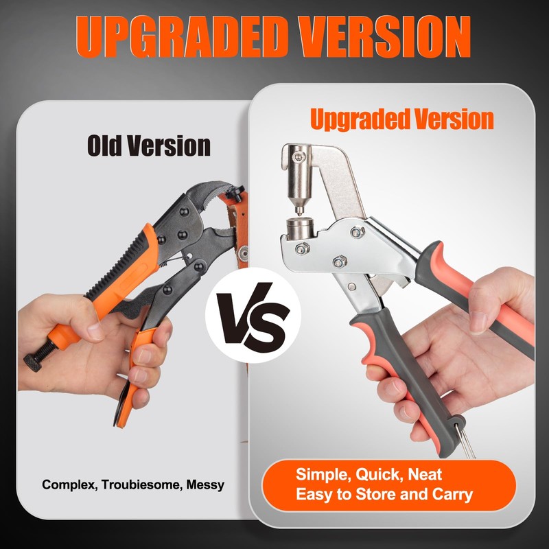 Heavy Duty Snap Fastener Tool with Case, Button Snap Replacement