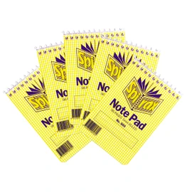 Spirax 96 Page 5mm Ruled Notebook Pack of 5, No.560 Top Opening 112x77mm