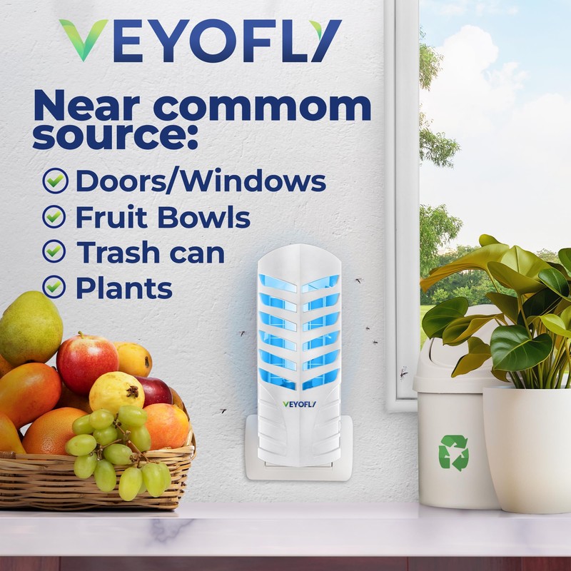 VEYOFLY Fruit Fly Traps for Indoors, Fly Trap Indoor, (2