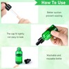 100 Pcs 1 oz Green Glass Dropper Bottles Bulk Empty