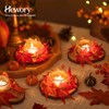 Hewory Fall Candle Holder Centerpiece: Thanksgiving Candle Holders Set of