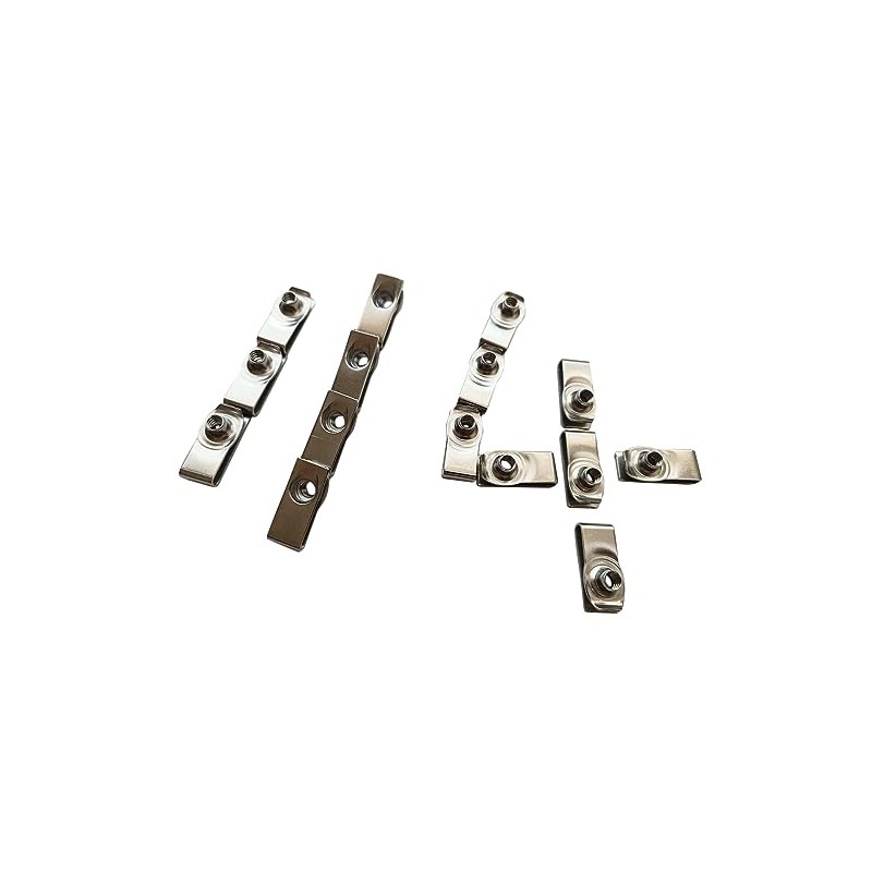 1/4"-20 Long Stainless Steel U -Style Clip-On Nut,U-Type Fasteners (Pack