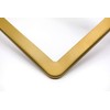 Creathome 2PCs Stainless Steel License Plate Frames with Gold Color