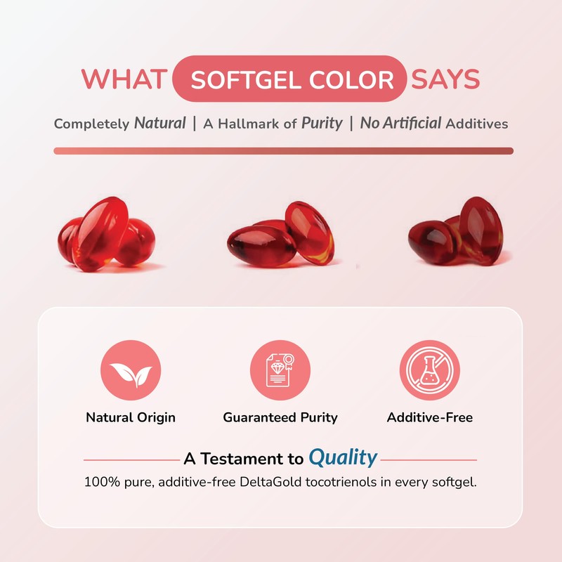 WELLNESS EXTRACT Eannatto Tocotrienols Vitamin E Supplements Tocopherol Free, Supports