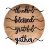 Thanksgiving Plate Cards, Thanksgiving Table Decorations Grateful Thankful Blessed Gather