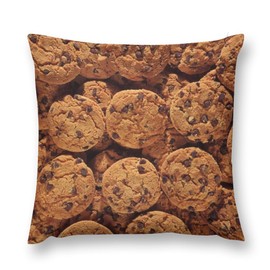 Aswuihz Cookie Funny Food Throw Pillow Covers Decorative Pillow Case Fun Decor Square Couch Cushion Cover for Home Decor Sofa Living Room Bed Car Sofa 18x18 Inch
