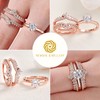Newshe Wedding Rings for Women Engagement Ring Enhancer Band Bridal