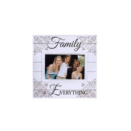 Malden International Designs Sun Washed Words Family Distressed Cream Picture Frame, 4x6, Cream