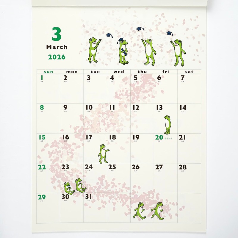 Greeting Life 2026 Calendar Frog Time Wall Hanging C-1671-MK