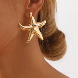 Starfish Earrings for Women Starfish Statement Stud Earrings for Women Trendy Jewelry Alluring Ocean-Themed Dangling Earrings Surfing Gifts for Couples Teen Girls