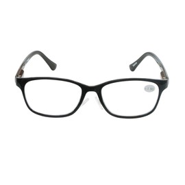 Abyss22 Reading Glasses, Spring Hinge, Adjustable Nose Pads for Women and Men (Black, 250)