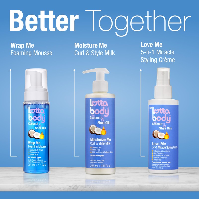 Lottabody Wrap Me Foaming Mousse with Coconut & Shea Oils,