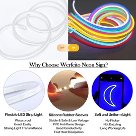 Neon Sign, Werfeito 2 Pack Cat and Moon Neon Lights Sign, LED Neon Lights for Wall Decor USB or Battery Operated Led Neon Signs for Bedroom Kids Room Christmas Birthday Wedding Party Decoration