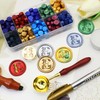 Letter Wax Seal Stamp Kit, SWANGSA 3D Floral Initial Alphabet