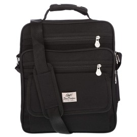 Christian Wippermann Large Men's Women's Shoulder Bag Flight Attendant Work Bag Messenger, black, shoulder bag