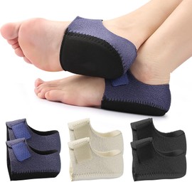 Heel Cups for Heel Pain, Heel Protectors, Heel Cushion Support for Women and Men (Large, Beige)