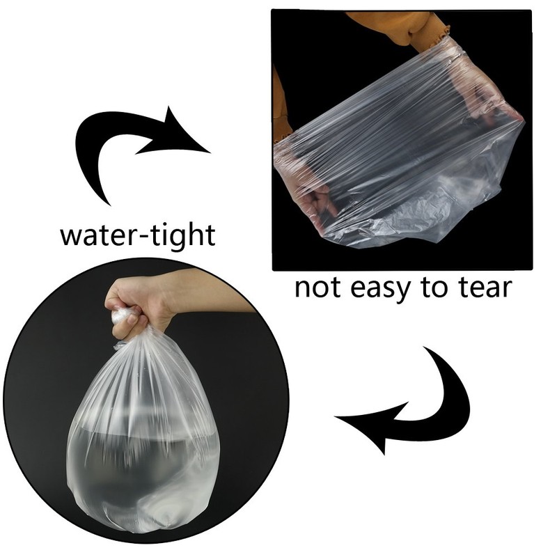 Yubine 30 Gallon Large Plastic Trash Bags, Clear Garbage Bag,