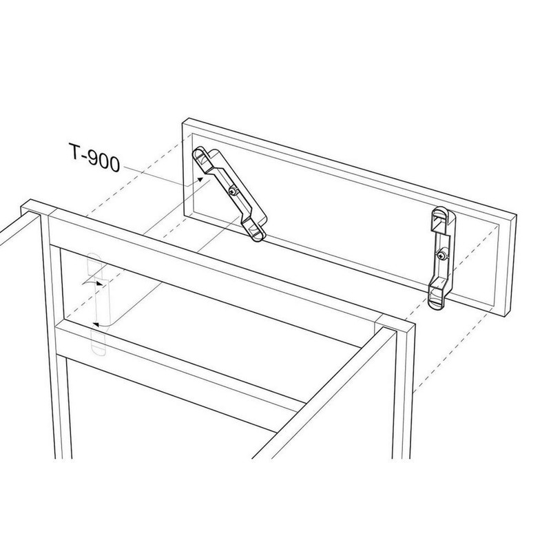 False Front Cabinet Clips 4-1/2" - Fake Drawer Clips/False Drawer