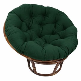 Blazing Needles Twill Papasan Cushion, 48" x 6" x 48", Forest Green