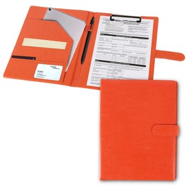 [Essential Business Item] Binder Clipboard, A4 File, Bifold Storage, Clip File, Business Card Holder, Document Case, Leather, PU Leather, Business Trips, Office, Reception, Questionnaires, Document