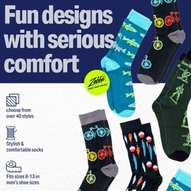 LUTHER PIKE SEATTLE Funny Socks For men: Funky Mens Dress Socks, Crazy Socks, Fun Socks for April Fool day Gift