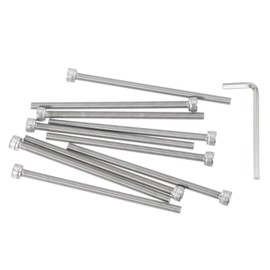 PATIKIL 10 Pcs M5 x 90mm Hex Socket Head Cap Screws Bolts, 304 Stainless Steel Socket Drive Machine Screws with Hex Wrench, Full Threads