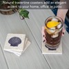 Thirstystone Scallop Shell 4 Pack Natural Travertine Absorbent Stone Coasters