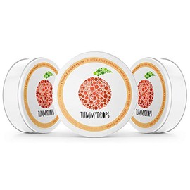 Organic Double Ginger Peach Tummydrops (Pack of 3 Tins-54 Total Drops)