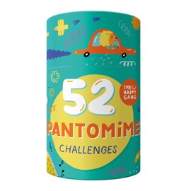 The Happy Gang 3103746 Interactive Family Game, 52 Pantomime Challenges, Funny Action Game for Families, Task Cards for Adults and Children from 5 Years