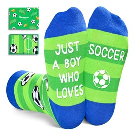 HAPPYPOP Soccer Gifts For Boys Kids - Gifts For Soccer Lover Players Boys Kids, Kids Boys Soccer Socks Grip Socks Soccer, Soccer Stocking Stuffers
