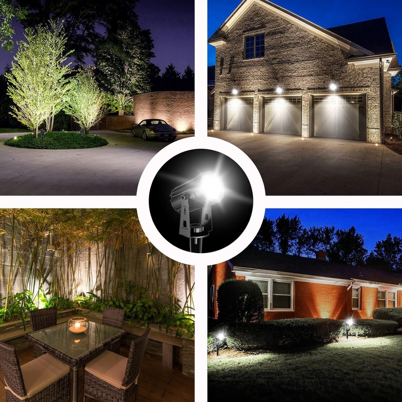 T-SUN Solar Spotlights, 2-in-1 Solar Landscape Spotlights with 9.8ft Cable,