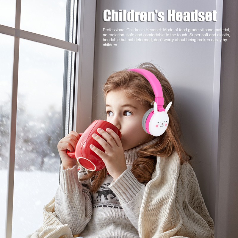 Children's Headset Cute Animals Bluetooth 5.0 Kids Headphones with Mic
