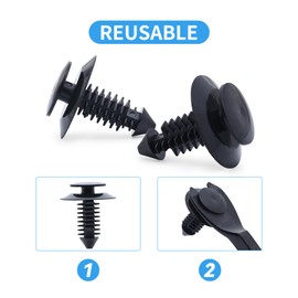 WHALETAIL 30PCS Door Trim Panel Retainers Rivet Fastener Automotive Rivet Retainer Fender Bumper Fasteners Clips Compatible with Ford Lincoln Mercury N801925-S N802900-S