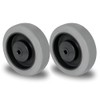 Abrollwerk Set of 2 Installation Wheel 100 mm Rubber Grey